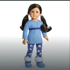 American Girl pajamas winter blue